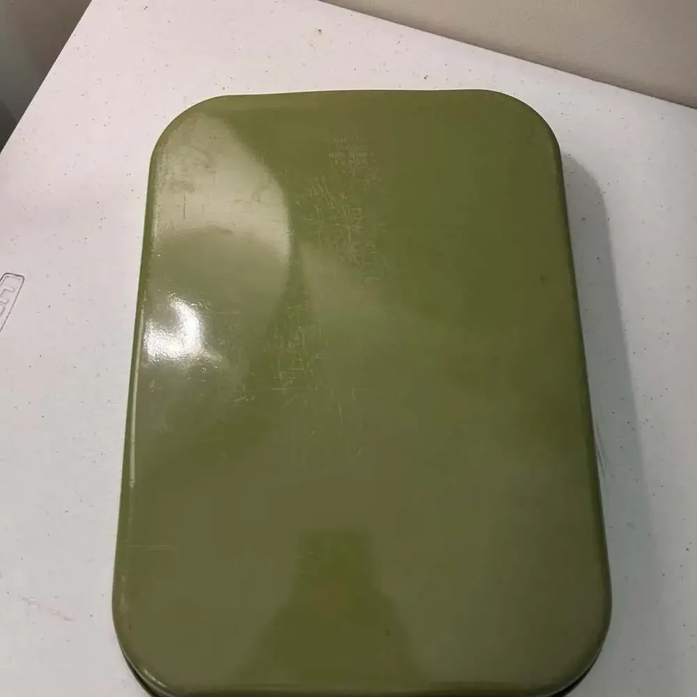 Vintage West Bend 9x13 Cake Baking Pan Aluminum USA Avocado Green RARE
